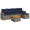 vidaXL Set Divano da Giardino 6 pz con Cuscini Grigio in Polyrattan