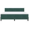 vidaXL Letto a Molle con Materasso Verde Scuro 180 x 200 cm Tessuto