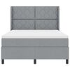 vidaXL Letto a molle con materasso Grigio chiaro 160 x 200 cm Tessuto
