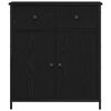 vidaXL Credenza Rovere nero 70 x 30 x 80 cm Legno multistrato