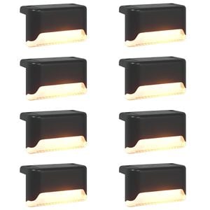 vidaXL Luci solari da esterno con picchetto 8 pcs Bianco caldo 4,5 cm