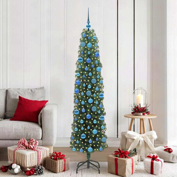 vidaXL Albero di Natale artificiale con 300 LED Verde 180 cm