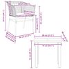 vidaXL Set da Pranzo da Giardino 3 pz con Cuscini Polyrattan Vetro