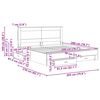 vidaXL Struttura del letto con cassetto con testiera Legno multistrato