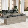 vidaXL Set Divano da Giardino Grigio chiaro 55 x 55 x 37 cm polyrattan
