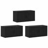 vidaXL Set Mobile TV da Parete 3 pz Rovere Nero Legno ingegnerizzato
