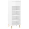 vidaXL Scarpiera Bianco Lucido 40x36x105 cm in Legno Multistrato