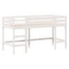 vidaXL Letto Soppalco con Scala e Tetto Bianco 90x190 cm Massello Pino