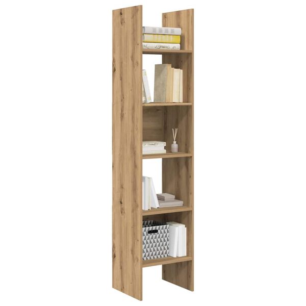 vidaXL Armadio per Libri Rovere artigianale 40 x 35 x 180 cm