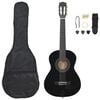 vidaXL Set Chitarra Classica per Principianti 8 pz Nera 1/2 34"