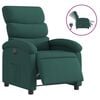 vidaXL Poltrona Elettrica Reclinabile Verde Scuro in Tessuto