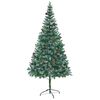 vidaXL Albero di Natale artificiale Verde 210 cm PVC e Acciaio