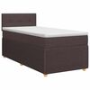 vidaXL Letto box spring con materasso Marrone Scuro 80 x 200 cm