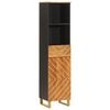vidaXL Mobile da Bagno Marrone e Nero 38x33,5x160 cm in Legno di Mango