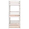 vidaXL Letto a Castello Triplo Bianco 80x200 cm Legno Massello di Pino