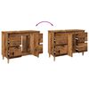 vidaXL Mobile Lavabo Legno Antico 80x33x60 cm in Legno Multistrato
