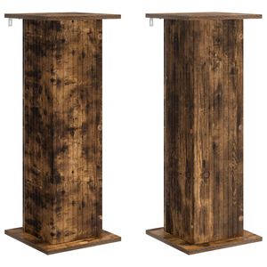 vidaXL Supporto per piante 2 pz Rovere Fumo 30,5 x 30 x 80,5 cm