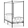 vidaXL Giroletto Baldacchino senza Materasso Nero Metallo 90x200 cm