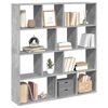 vidaXL Libreria Grigio Cemento 132x29x141,5 cm in Legno Multistrato