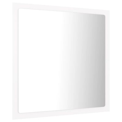 vidaXL Specchio da Bagno con LED Bianco 40x8,5x37 cm in Acrilico