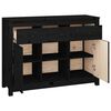 vidaXL Credenza Nera 100x35x74,5 cm in Legno Massello di Pino