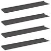vidaXL Mensola sospesa 4 pz Nero 100 x 18 x 2,5 cm Acciaio