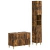 vidaXL Set di Armadi da Bagno da 2 Pezzi ARNHEM Rovere Fumo