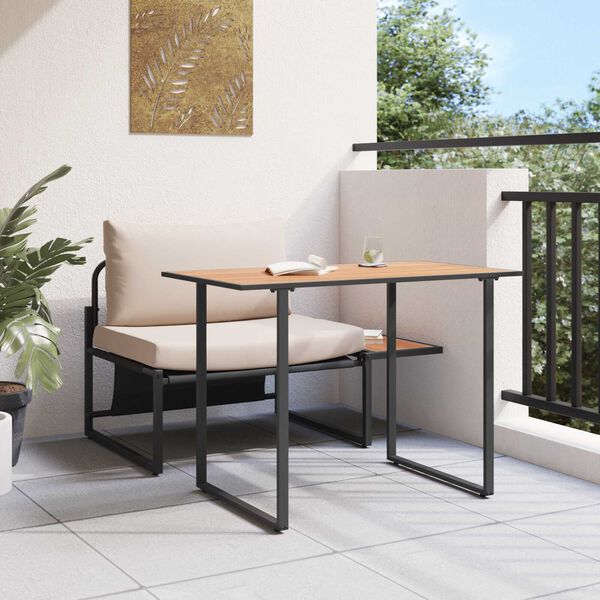 vidaXL Set da Pranzo per Giardino 2 pcs Talpa Acciaio