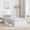 vidaXL Letto con Contenitore Bianco 90 x 200 cm Legno multistrato