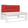 vidaXL Cuscino per Pallet Rosso 120x40x12 cm in Tessuto
