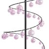 vidaXL Albero di Natale a LED con Palline 120 LED Bianco Caldo 180 cm