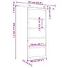 vidaXL Porta scorrevole Naturale 90 x 208 cm Pino massello