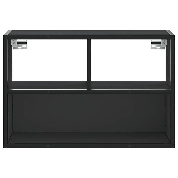 vidaXL Mobile Porta TV Nero 60x31x39,5cm in Truciolato e Metallo