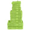 vidaXL Set di asciugamani premium SOLUND 12 pezzi Verde mela 600 g/m&sup2;