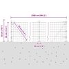 vidaXL Recinzione con Posto Argento 0,4 x 25 m Acciaio