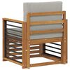 vidaXL Set di divani da esterno con cuscino Naturale 71 x 63 x 73 cm