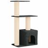 vidaXL Albero per gatti con pali per graffiare in sisal Grigio Scuro