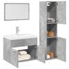 vidaXL Set Mobili da Bagno 3 pz Grigio Cemento in Legno Multistrato