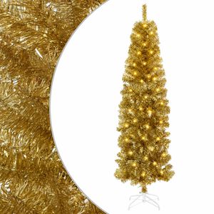 vidaXL Albero di Natale Artificiale Sottile 180 cm 300 LED