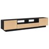 vidaXL Set mobile TV 2 pcs Nero 200 x 35 x 40 cm Legno multistrato