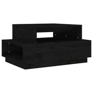 vidaXL Tavolino da Salotto Nero 80x55x40,5 cm Legno Massello di Pino