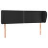 vidaXL Testiera ad Orecchio Nera 147x23x78/88 cm in Similpelle