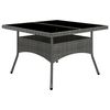 vidaXL Set Mobili da Pranzo da Giardino 9 pz Polyrattan Acacia Grigio