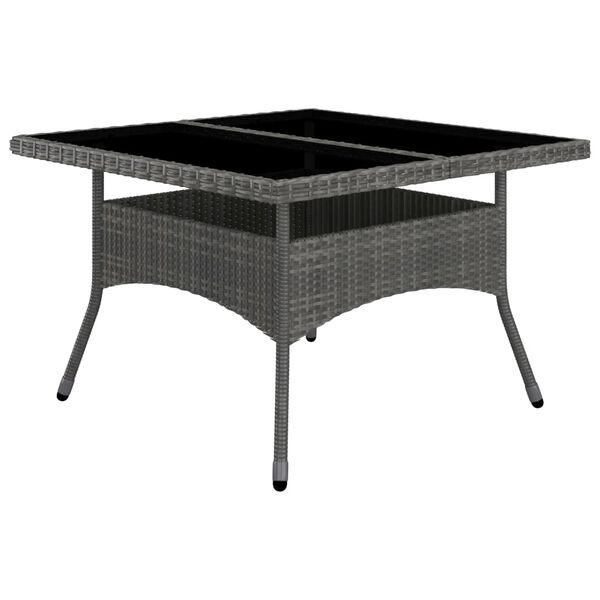 vidaXL Set Mobili da Pranzo da Giardino 9 pz Polyrattan Acacia Grigio