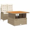 vidaXL Set da Pranzo da Giardino 2 pz con Cuscini Beige in Polyrattan