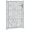 vidaXL Cancello da giardino 100x150 cm in acciaio corten con design a traccia