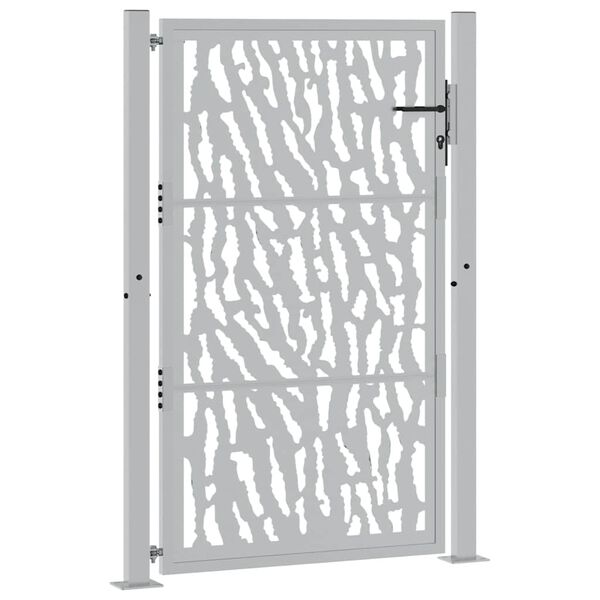 vidaXL Cancello da giardino 100x150 cm in acciaio corten con design a traccia