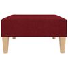 vidaXL Divano Letto a 2 Posti con Poggiapiedi Rosso Vino in Tessuto