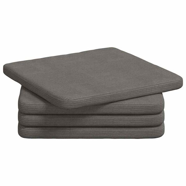 vidaXL Cuscini per Seduta 4 pcs Grigio chiaro 40 x 40 x 3 cm
