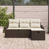 vidaXL Set di divani con cuscino 4 pcs polyrattan